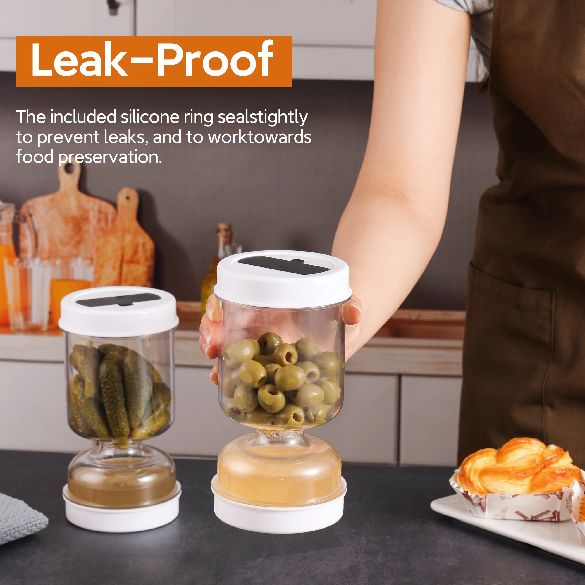 Pickles Jar With Forks Dry and - đánh giá và giá Food Storage With Dividers