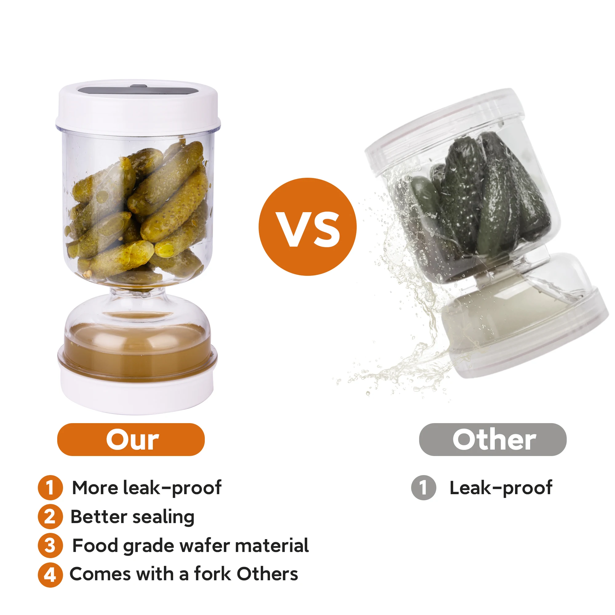 Pickles Jar With Forks Dry and - đánh giá và giá Food Storage With Dividers