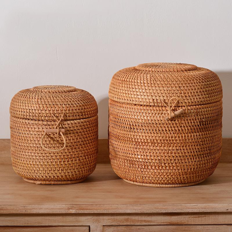 Handwoven Rattan Tea Storage B - đánh giá và giá Food Storage With Dividers