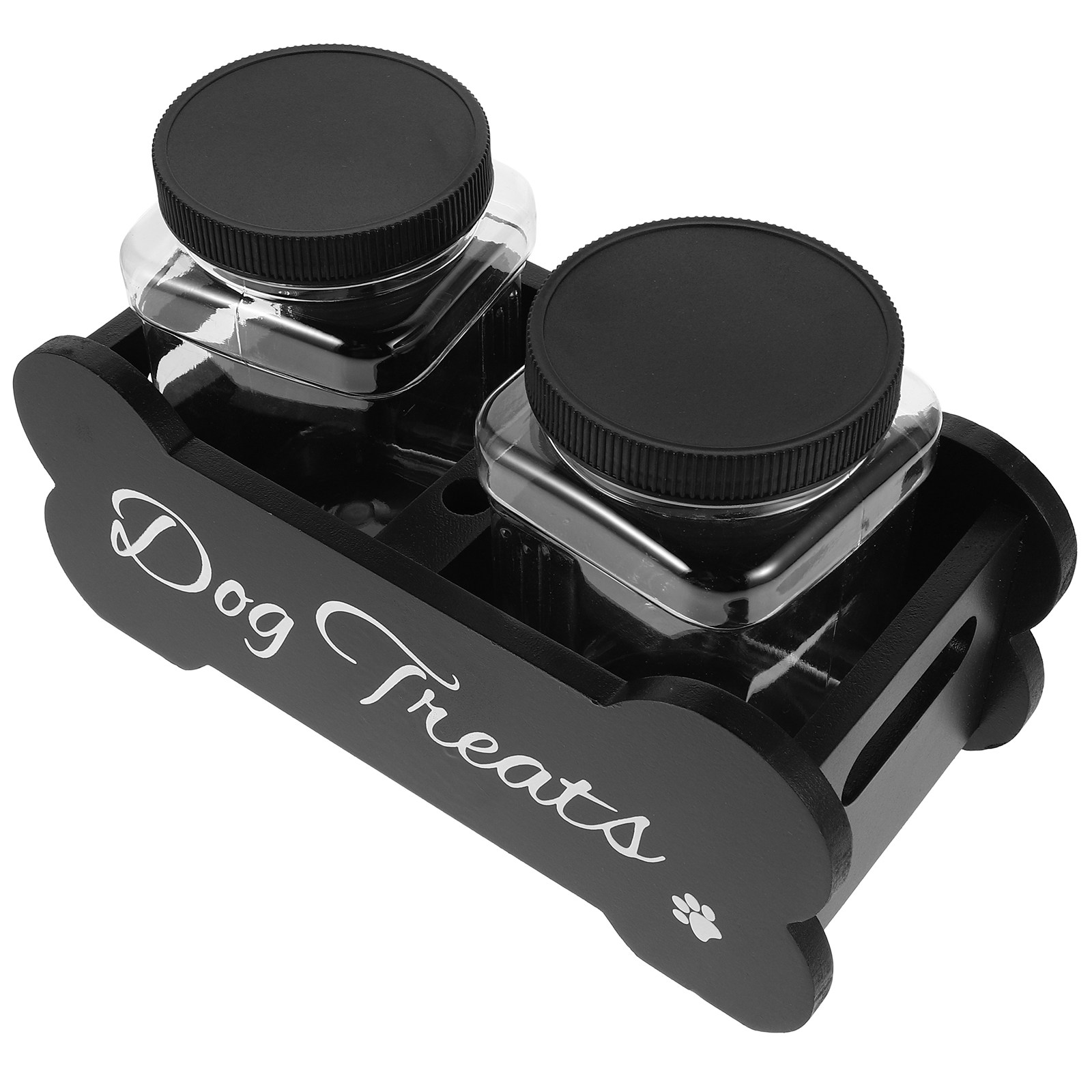 1Set Elegant Wooden Dog Treat  - đánh giá và giá Food Storage With Dividers