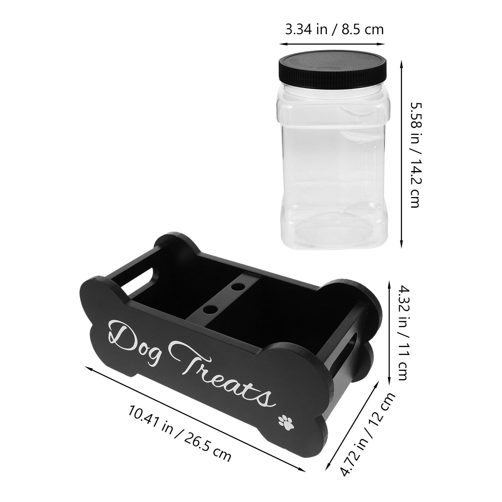 1Set Elegant Wooden Dog Treat  - đánh giá và giá Food Storage With Dividers